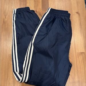 adidas Women's Dark Blue Joggers with Light Stripes